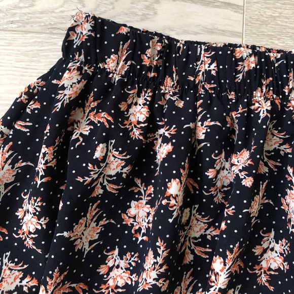 Miss Daisy Floral Print Casual Navy Mini Skirt - Picture 8 of 16